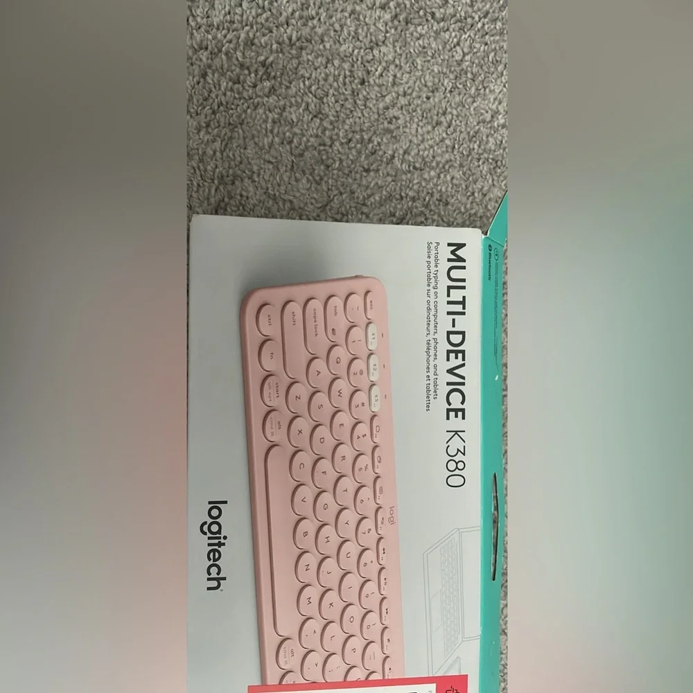 Light pink wireless keyboard